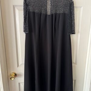 Laurence Kazar Embellished A-line Cocktail Dress with 3/4 Sleeves